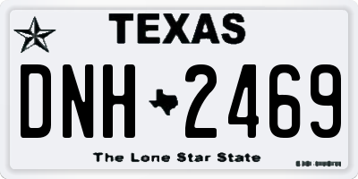 TX license plate DNH2469