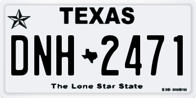 TX license plate DNH2471