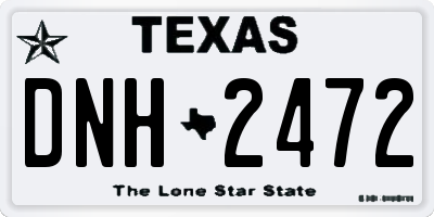 TX license plate DNH2472