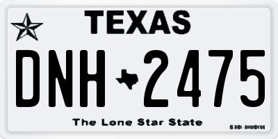 TX license plate DNH2475