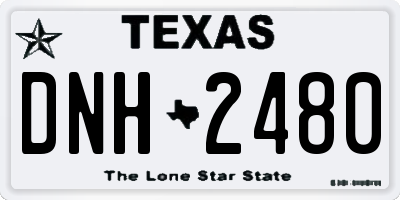 TX license plate DNH2480