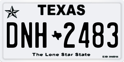 TX license plate DNH2483