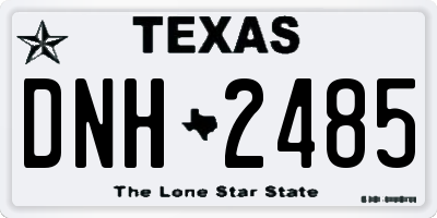 TX license plate DNH2485