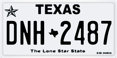 TX license plate DNH2487