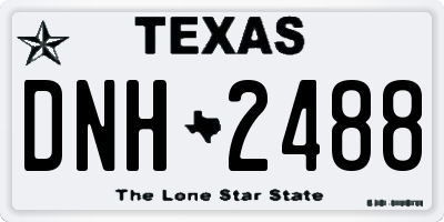 TX license plate DNH2488
