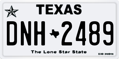TX license plate DNH2489