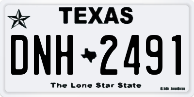 TX license plate DNH2491