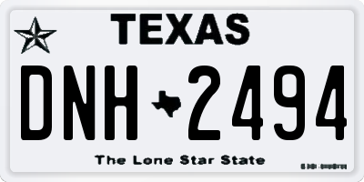 TX license plate DNH2494