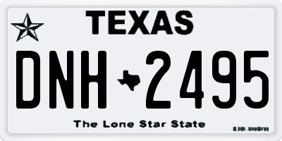 TX license plate DNH2495