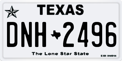 TX license plate DNH2496