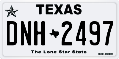 TX license plate DNH2497