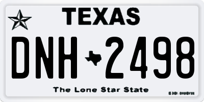 TX license plate DNH2498