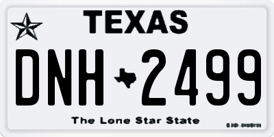 TX license plate DNH2499