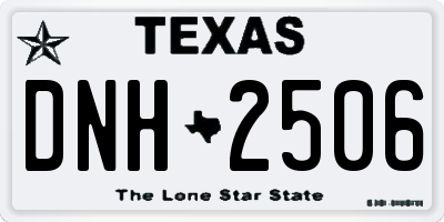 TX license plate DNH2506
