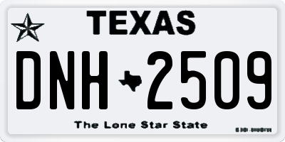 TX license plate DNH2509
