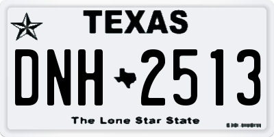 TX license plate DNH2513