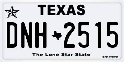 TX license plate DNH2515