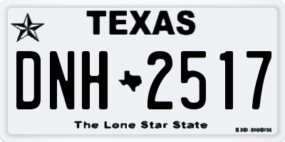 TX license plate DNH2517