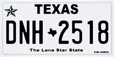 TX license plate DNH2518