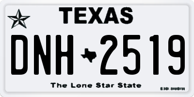 TX license plate DNH2519