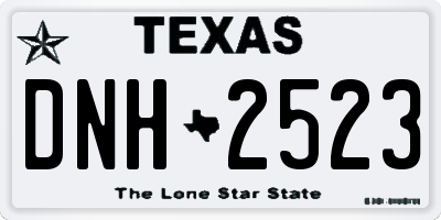 TX license plate DNH2523