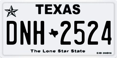 TX license plate DNH2524