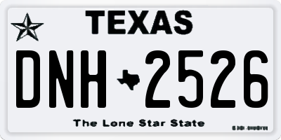 TX license plate DNH2526