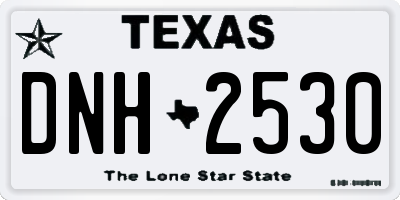 TX license plate DNH2530