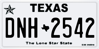 TX license plate DNH2542