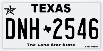 TX license plate DNH2546