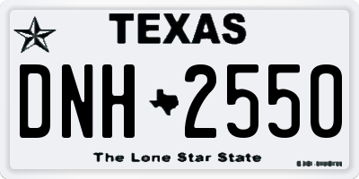 TX license plate DNH2550