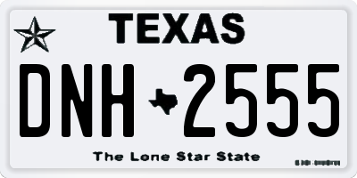 TX license plate DNH2555