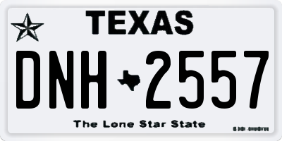 TX license plate DNH2557