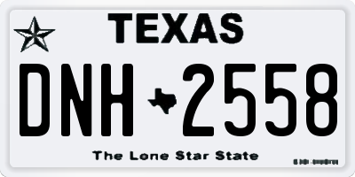 TX license plate DNH2558