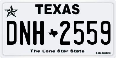 TX license plate DNH2559
