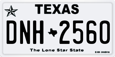 TX license plate DNH2560