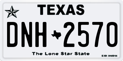 TX license plate DNH2570