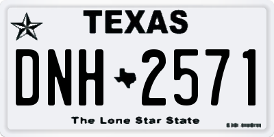 TX license plate DNH2571