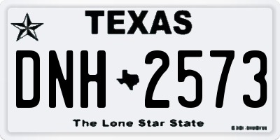 TX license plate DNH2573