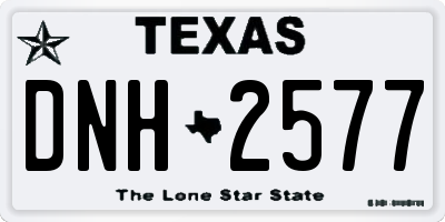 TX license plate DNH2577