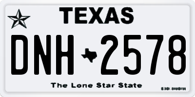 TX license plate DNH2578