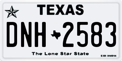 TX license plate DNH2583
