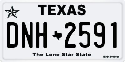TX license plate DNH2591