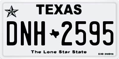 TX license plate DNH2595
