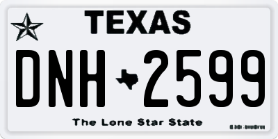 TX license plate DNH2599