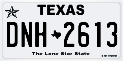 TX license plate DNH2613