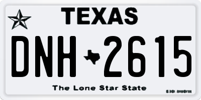 TX license plate DNH2615