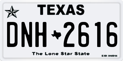 TX license plate DNH2616