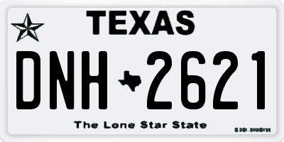 TX license plate DNH2621