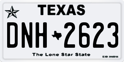 TX license plate DNH2623